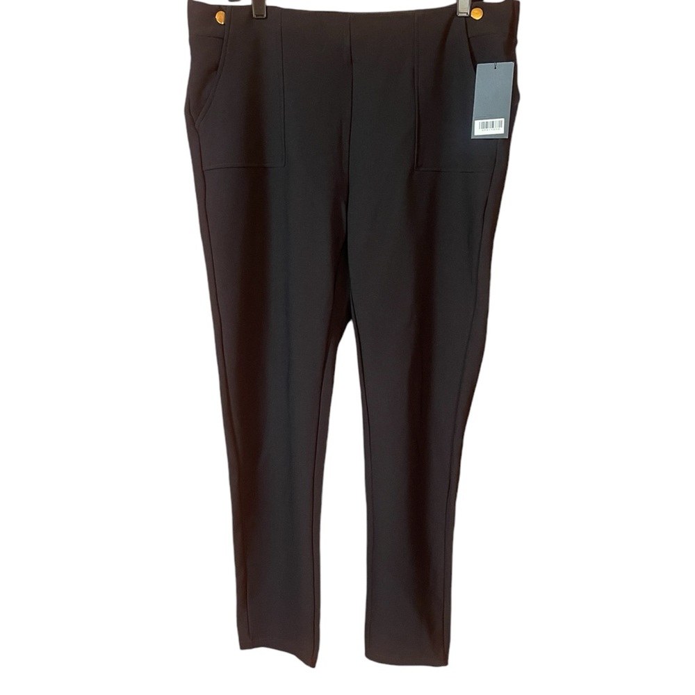 Woman’s black stretch pants
